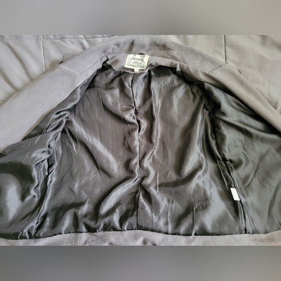 ✨️HP✨️Jaase | NWOT | Chic Gray Faux Suede Moto Jacket (SIZE S) - Picture 7 of 14